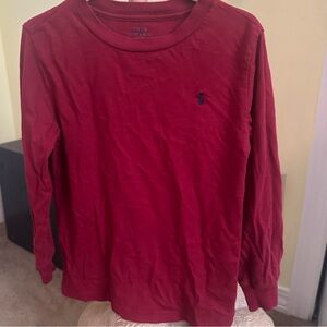 Boys Polo Long Sleeve Maroon T